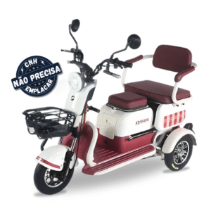 TRICICLO ELÉTRICO POP FAMÍLIA 3 PESSOAS 1000W **AUTOPROPELIDO** LÍTIO